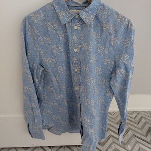 JCrew Slim Shirt, Size 8. Liberty Fabric